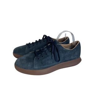 Under Armour Suede Sneakers Blue Gum Sole Casual Shoes Size 9.5